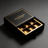 Boîte d'emballage personnalisée pour chocolat, en carton pliable de qualité alimentaire, pour barres chocolatées, truffes, emballage cadeau