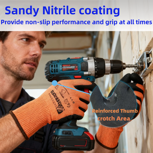 A3 Anti-Cut <strong>Gloves</strong> <strong>with</strong> Good <strong>Grip</strong> Knife-Proof Safety for Fishing Work Hobby Activities Like Glass Handling and Wood Carving - Product Image 3