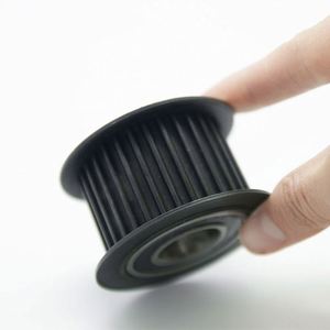 Polea de Sincronización Cilíndrica de Aleación de Aluminio con Óxido Negro KONLIDA OEM, con Engranaje Helicoidal y Rodamiento para la Industria Agrícola - Product Image 3