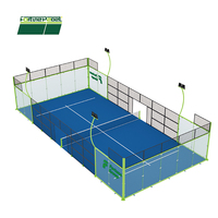 Terrain de paddle professionnel complet extérieur prix usine padel panoramique équipement de court de tennis terrain de padel