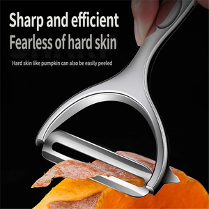 Pelador de Verduras Profesional de Acero Inoxidable, Pelador de <span class=keywords><strong>Patatas</strong></span> y Zanahorias Estilo Antiguo, Mango de Aleación de Zinc, Pelador de Cocina para Uso Doméstico - Product Image 3