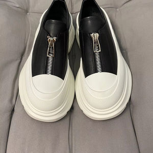 Top-quality luxury zipper platform casual shoes, designer <b>canvas</b> shoes, custom men's and women's walking shoes - Product Image 1