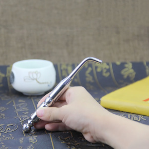 Pluma de acupuntura de acero inoxidable de alta calidad al por mayor portátil de doble cara para aliviar la tensión muscular facial - Product Image 2