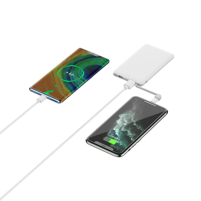 Hot Selling Power Bank Custom 5000mah As Gift Power Bank Imitation Leather Pattern Portable Power Bank With Cables