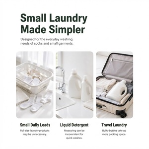 Feuilles de <span class=keywords><strong>lessive</strong></span> écologiques super concentrées pour chaussettes, solubles dans l'eau, éliminateur d'odeurs, nettoyage en profondeur, parfum frais pour chaussettes - Product Image 5