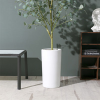 Grand pot en céramique de plantation d'arbres de grande taille maison hôtel sol extérieur pot de fleurs décoratif en oxyde de magnésium