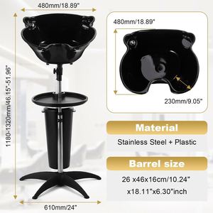 Lavacabezas Portátil para Peluquería, Lavabo de Lavado Trasero para Barbero, Equipo de Salón de Belleza - Product Image 3