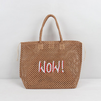 Sac fourre-tout décontracté pour femme, personnalisable, design ajouré, sac de plage, capacité 3L+, bandoulière unique, Pengcheng