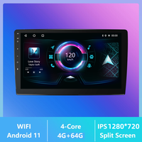 Livraison rapide universelle 10.1 ''unité principale 4 Go de RAM 64 Go de ROM Android autoradio stéréo sans fil CarPlay Auto pour plus de 200 modèles