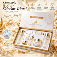 Sérum d'essence de beauté jour et nuit ODM d'usine à l'extrait de riz et au collagène pour le visage, idéal pour l'acné – Kit de soins coréens