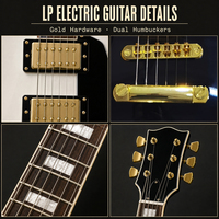 Guitare électrique LP personnalisée en usine, finition brillante, bois massif, OEM ODM