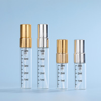 2ml 3ml 5ml 10ml Vaporisateur de parfum en verre Échantillon de parfum de carte Tube à essai de 2ml Mini échantillon de parfum Flacons en verre avec échelle