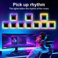 Paneles de Luz LED Cuántica RGB para Pared, Cuadrados, Sincronización con Música, Control Remoto por Aplicación, Modulares, Iluminación Ambiental para Juegos, Dormitorio, Retroiluminación de TV, CE RoHS
