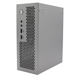 Boîtier d'ordinateur portable mini avec ventilateur, en aluminium, format ATX, tour moyenne horizontale, produit en stock - Product Image 3