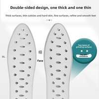 Brosse à pieds double face en acier inoxydable Logo personnalisé Extracteur de callosités Racloir de talon Outil de nettoyage des pieds avec 4 formes