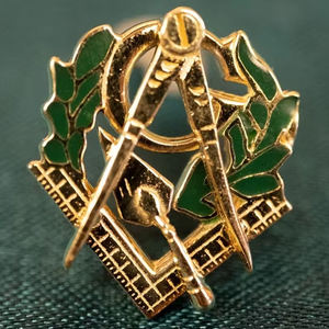 ソリッドゴールドメッキラペルフリーメーソンピンカスタムメタルカラー中空バッジ装飾ハードソフトエナメルフリーメーソンラペルピンフリーメーソン - Product Image 5