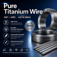 Fil de titane GR1 GR2 de haute pureté ASTM B863 pour soudage, impression 3D, bijouterie, industrie, médecine, sur mesure, OEM