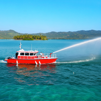 Bateau de lutte contre les incendies en aluminium sur mesure de 13 m, certifié CE, pour les opérations de sauvetage en rivière, en mer et en port - Vente directe usine