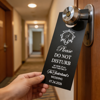 Étiquettes suspendues pour porte de chambre d'hôtel ou salle de réunion, impression personnalisée du nom et du logo, papier 300 g/m², « Ne pas déranger »