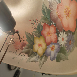 Vintage Hand Painted Peony Floral Floor Lamp Antique Brass <b>Standing</b> Lamp OEM ODM Custom Lighting Factory - Product Image 6
