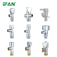 IFAN Factory OEM ODM Vanne d'angle à noyau en laiton, 2 ou 3 voies, tous styles, 1/2 pouce
