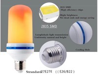 Ampoules LED à effet de flamme de Noël, 4 modes avec effet inversé, culot E27, ampoules LED à flamme vacillante pour intérieur et extérieur