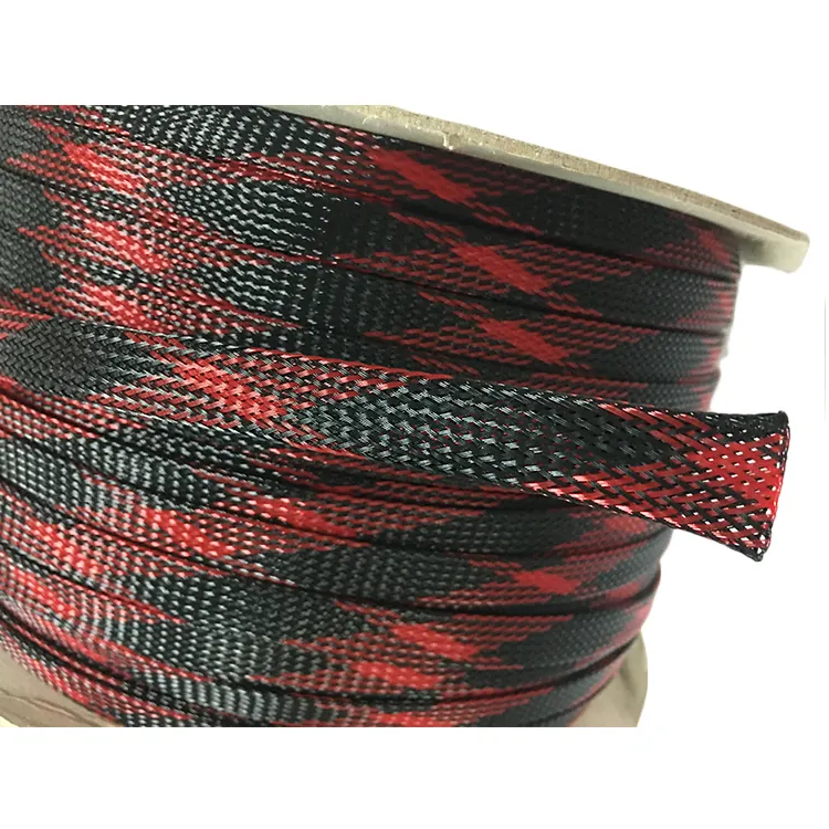 Manga de proteção de cabo trançado expansível pet/nylon
