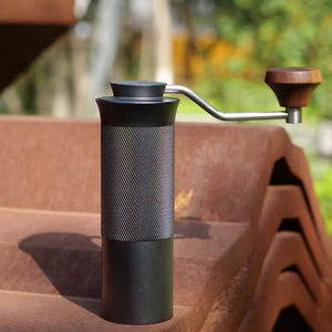 Manual <b>Coffee</b> <b>Grinder</b> Wooden Hand Crank Portable Stainless Steel Burr Core Home Travel Adjustable Ceramic Conical - Product Image 2