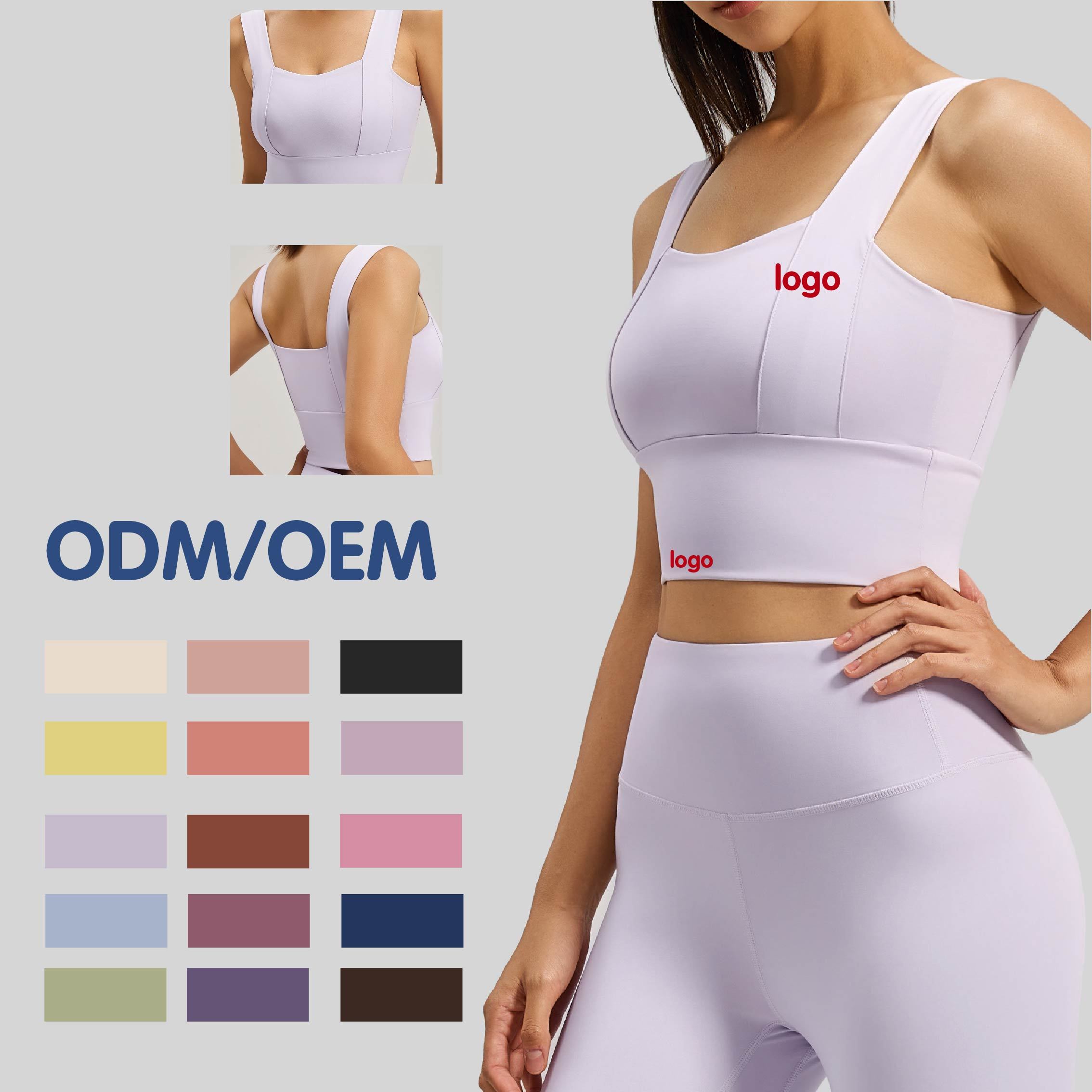 High Support Yoga Sports Bra Women Push up Fixed Cup Breathable Cross Back for Training and Fitness Wholesale Supplier 04