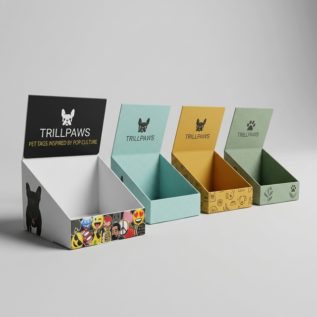 Custom Retail Recyclable Foldable Paper Shelf Ready Display Packaging Box POS Cardboard Corrugated Tear Away Display Box