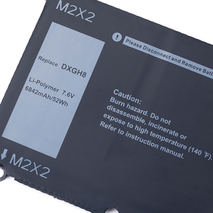 DXGH8 pil 7.6V 52Wh 4 hücre için Dell XPS 13 9370 9380 Inspiron 13 7390 7391 2-in-1 5390 5391 14 7400 7490 Laptop batarya - Product Image 3