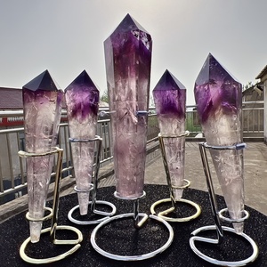 600-700g <b>Amethyst</b> <b>Raw</b> Crystal Anniversary Gift Healing Stones Crystal Point <b>Amethyst</b> Scepter Wand - Product Image 5