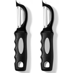 2-Pack Premium Swivel Stainless Steel <b>Vegetable</b> Peeler Eco-Friendly and Sustainable Kitchenware <b>Tool</b> Black Customized Logo - Product Image 1