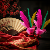 Jianzi traditionnel chinois fait main en plumes, volant tissé durable pour le sport et les jeux en plein air, idéal pour l'entraînement et les matchs.