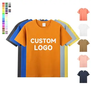 Hot High Quality Sale 210 Gsm 100 cotton T-shirt Custom Embroidery Screen Printing DTG T Shirt Mens Tee Shirts