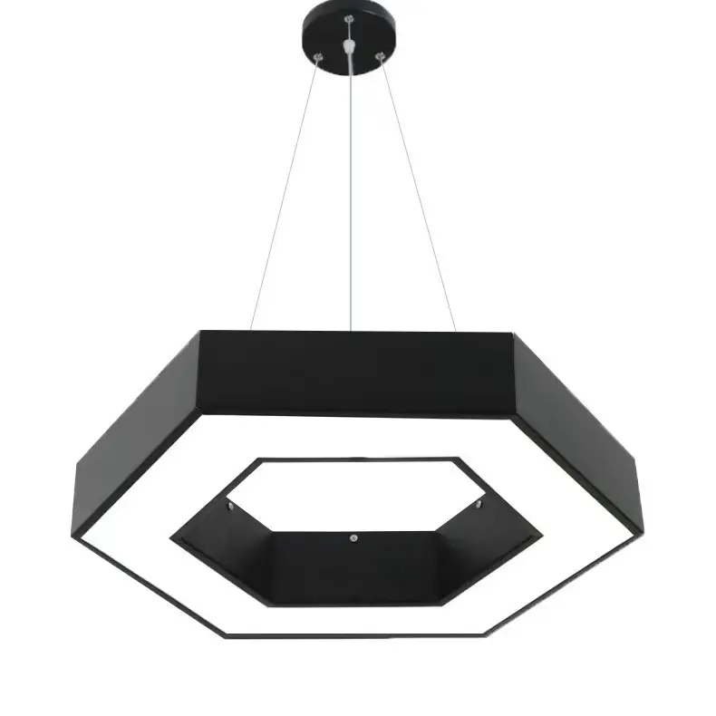 Aoying Modern Hexagon Pendant Light Chandelier Combination Splicing Office LED Hexagonal Hanging Lamp For Gym Office