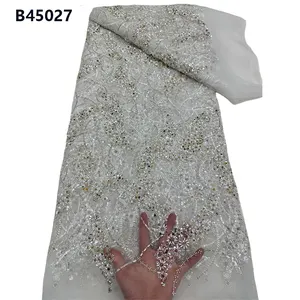 CHOCOO 2024 nouveau Design 3D français dentelle perlée tissu en gros broderie paillettes mariée dentelle tissus