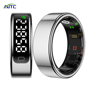 R11C Stainless Steel <strong>Smart</strong> <strong>Ring</strong> 5.2 BLE Health Monitor Blood Oxygen Heart Rate <strong>Sleep</strong> Tracker Magnetic Charge App Control - Product Image 1