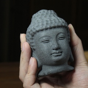 Tête de Bouddha en Shungite Grise Naturelle de Haute Qualité, Sculpture Artisanale en Shungite Grise pour la Décoration (Vente en Gros) - Product Image 2