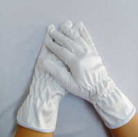 Gants de salle blanche en microfibre - Gants de sécurité blancs sans poussière pour les laboratoires BPF, les semi-conducteurs, l'inspection des bijoux, des pièces de monnaie et de l'argent