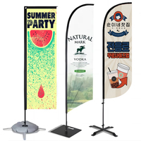 Drapeaux de plage volants en gros avec logo personnalisé, bannières plume durables pour l'extérieur, idéales pour la promotion, les concessionnaires automobiles et les événements sur la plage