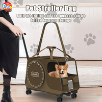 Poussette pour animaux de compagnie Prodigy Wholesale Luxury Eco-friendly Durable Adjustable Waterproof Breathable Portable Foldable 4-Wheel pour chiens et chats