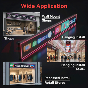 Display a Striscia LED Flessibile con Passo Pixel 5.P2 P3 P5, Insegna LED Monofacciale o Bifacciale con Funzione di Sottotitoli Scorrevoli - Product Image 5