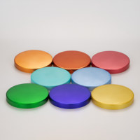 Bougie en métal couvercle plat Orange jaune Cyan vert bleu violet couvercle en métal pour vase à bougie pot à bougie