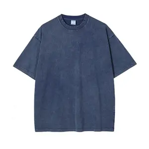 Toptan erkek giysileri boy tshirt ağır pamuk boş asit yıkama t-shirt özel grafik vintage t shirt