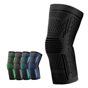 Genouillère de compression respirante et très élastique en tricot avec logo personnalisé pour hommes et femmes, idéale pour le sport et l'entraînement - Product Image 1