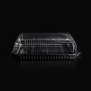 Newest Deli Easy Open Food Disposable Sandwich Clear Plastic Strawberry Container Square Salad Bowls