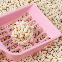 Litière pour chat en tofu naturel premium parfumée à la lavande et à la pêche, agglomérante, sans poussière, jetable dans les toilettes
