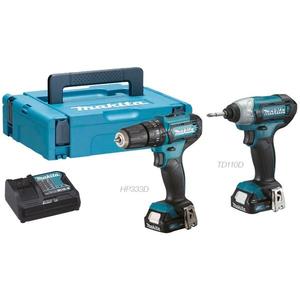 MAKITA - CLX228AJ Set avec perceuse, visseuse, 2 batteries 2.0Ah et chargeur-en cas IMPACT DRIVERS ET PERCEUSES SANS FIL - Product Image 1