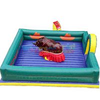 Taureau mécanique gonflable commercial pour parc d'attractions, machine de fête, jeux électriques pour adultes, taureau mécanique gonflable